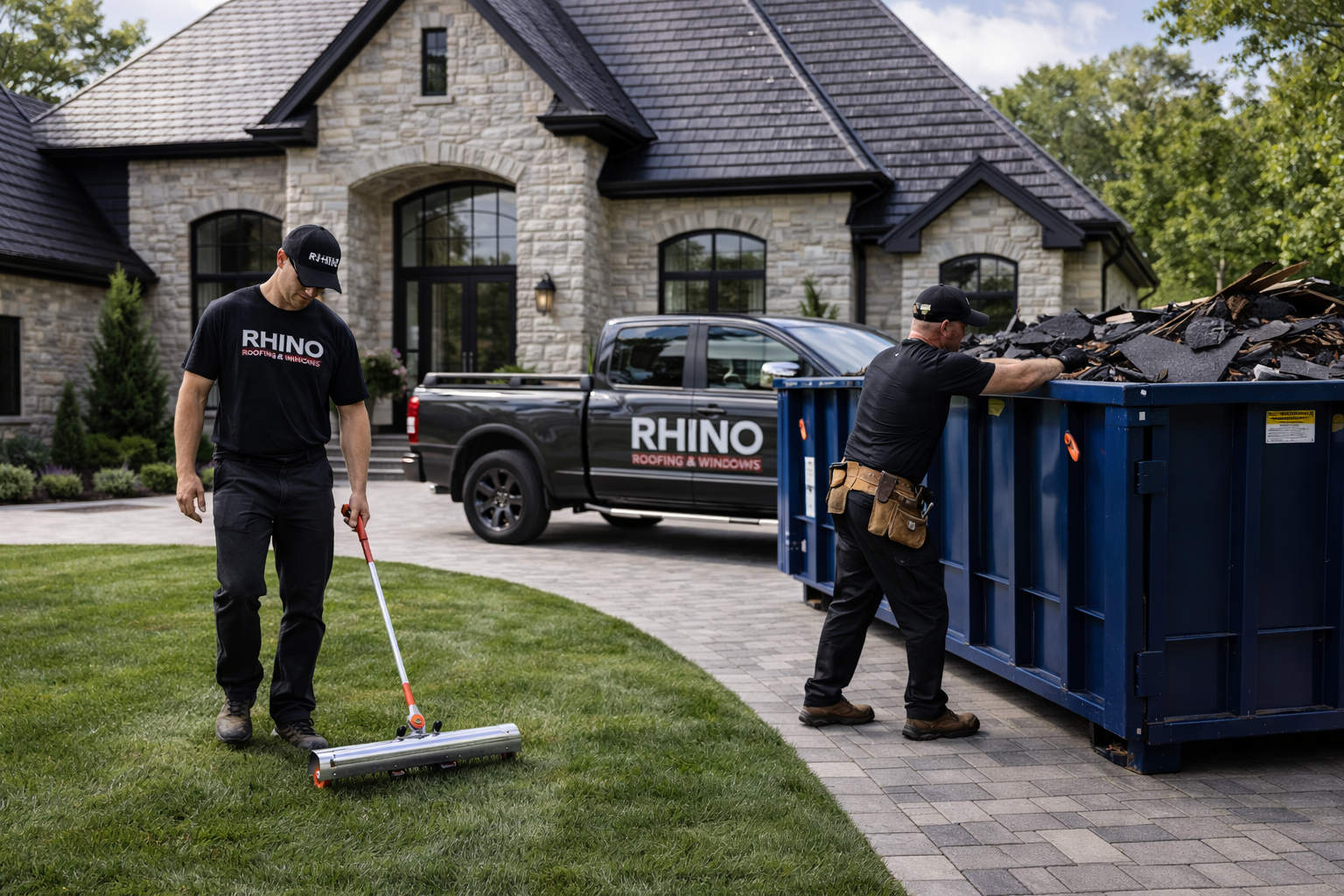 Completed roofing project